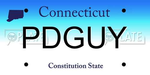 PDGUY Connecticut License Plate