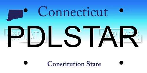 PDLSTAR Connecticut License Plate