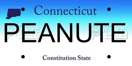 PEANUTE Connecticut License Plate