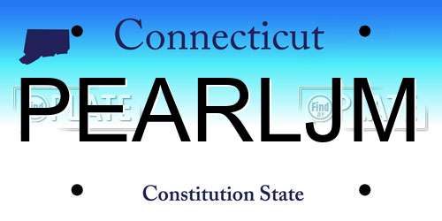 PEARLJM Connecticut License Plate