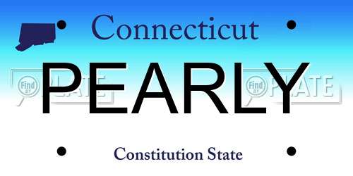 PEARLY Connecticut License Plate