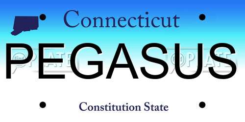 PEGASUS Connecticut License Plate