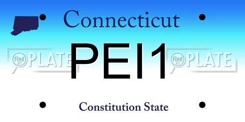 PEI1 Connecticut License Plate