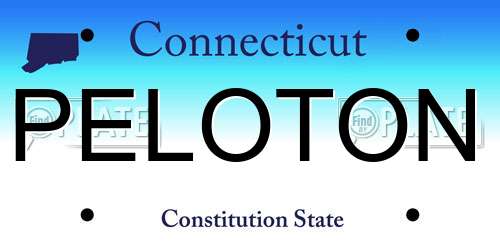 PELOTON Connecticut License Plate