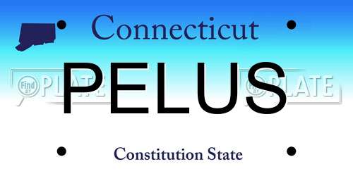 PELUS Connecticut License Plate