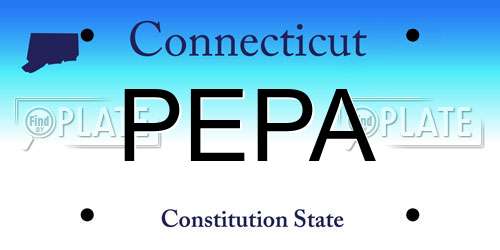 PEPA Connecticut License Plate