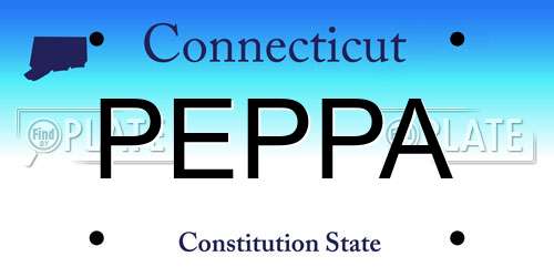 PEPPA Connecticut License Plate