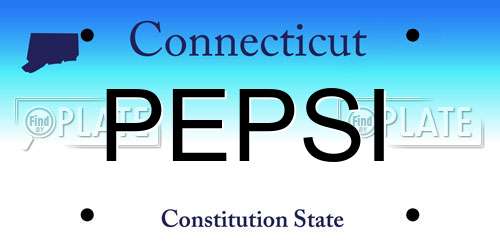 PEPSI Connecticut License Plate