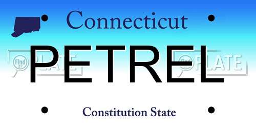 PETREL Connecticut License Plate