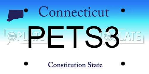PETS3 Connecticut License Plate
