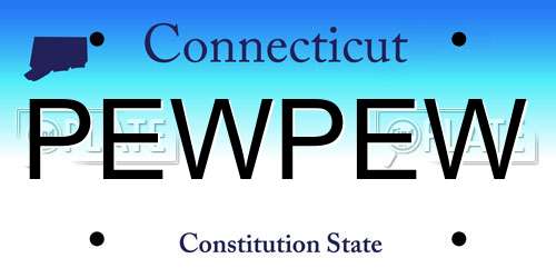 PEWPEW Connecticut License Plate