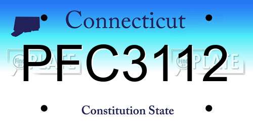 PFC3112 Connecticut License Plate