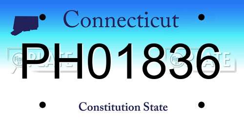 PH01836 Connecticut License Plate