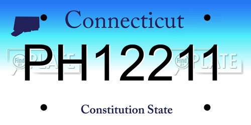 PH12211 Connecticut License Plate