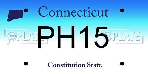 PH15 Connecticut License Plate