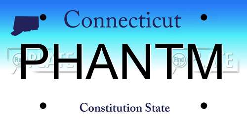 PHANTM Connecticut License Plate