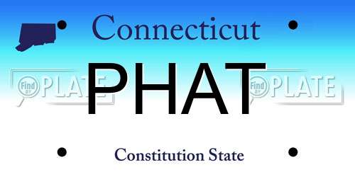 PHAT Connecticut License Plate
