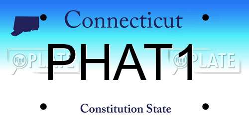 PHAT1 Connecticut License Plate