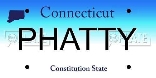 PHATTY Connecticut License Plate