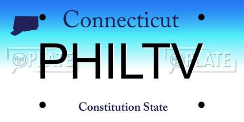 PHILTV Connecticut License Plate