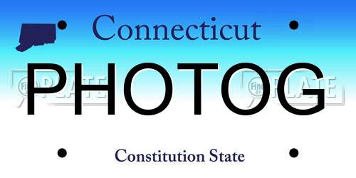 PHOTOG Connecticut License Plate