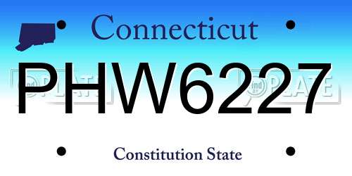 PHW6227 Connecticut License Plate