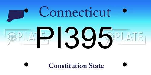 PI395 Connecticut License Plate