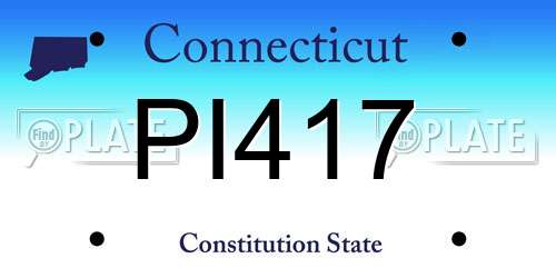 PI417 Connecticut License Plate