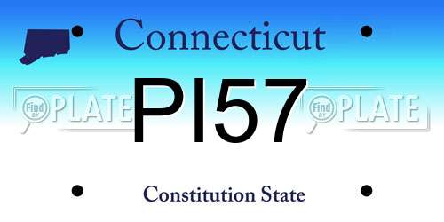 PI57 Connecticut License Plate