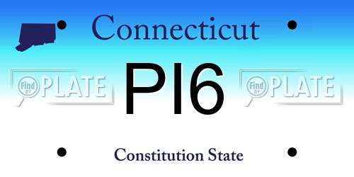 PI6 Connecticut License Plate