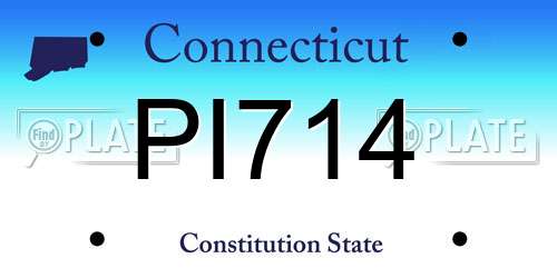 PI714 Connecticut License Plate