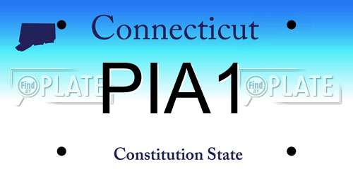 PIA1 Connecticut License Plate