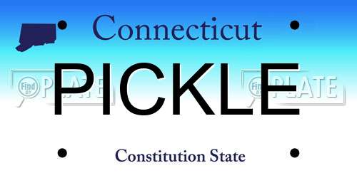 PICKLE Connecticut License Plate