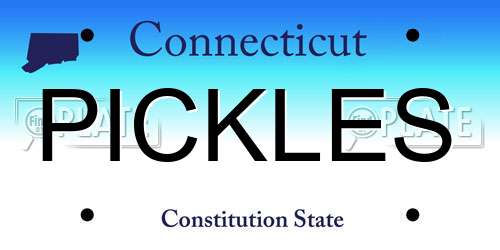 PICKLES Connecticut License Plate