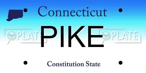 PIKE Connecticut License Plate