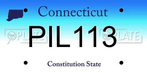 PIL113 Connecticut License Plate