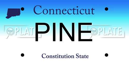 PINE Connecticut License Plate