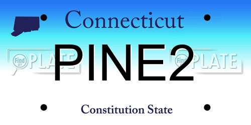 PINE2 Connecticut License Plate