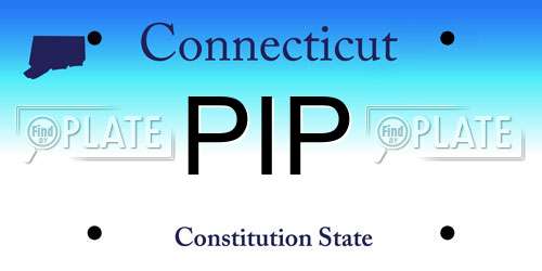 PIP Connecticut License Plate
