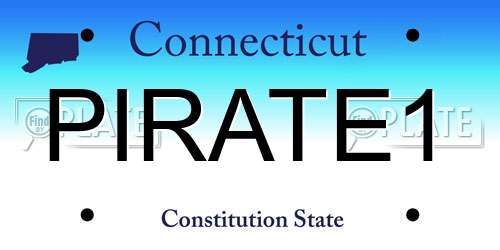 PIRATE1 Connecticut License Plate