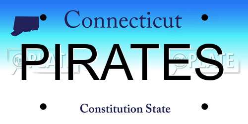 PIRATES Connecticut License Plate