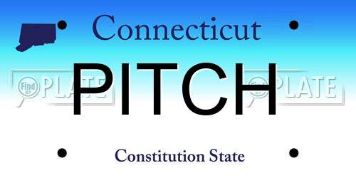PITCH Connecticut License Plate