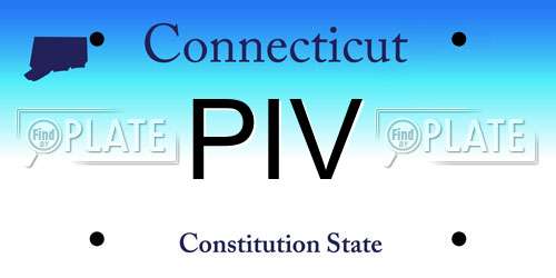 PIV Connecticut License Plate