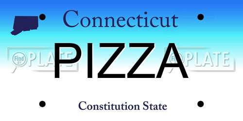 PIZZA Connecticut License Plate