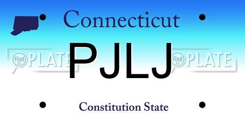PJLJ Connecticut License Plate