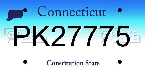 PK27775 Connecticut License Plate