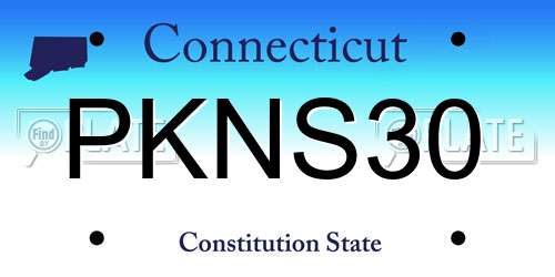 PKNS30 Connecticut License Plate