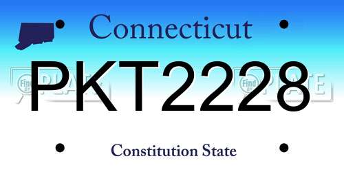 PKT2228 Connecticut License Plate