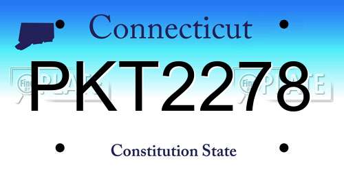 PKT2278 Connecticut License Plate