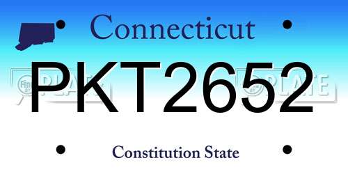 PKT2652 Connecticut License Plate